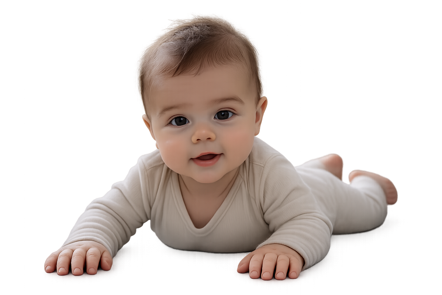 DNS developmental position demonstrating tummy time stabilization